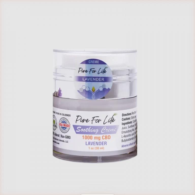 Pure For Life lavender soothing CBD cream, a customer favorite
